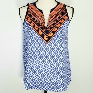 THML Orange/Blue/White Sleeveless Top, size XS